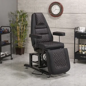 elegance 3 motorlu dövme tattoo koltuğu | siyah