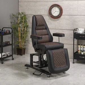 elegance 3 motorlu dövme tattoo koltuğu | kahverengi siyah