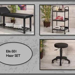 hazır setler | elit s01 | sedye, cihaz sehpası, tabure