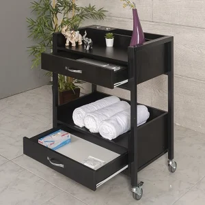 teos cihaz taşıma ve setup sehpası | 2 Çekmeceli siyah