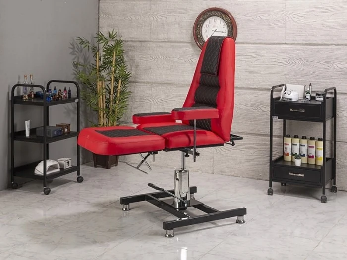 royal hidrolikli dövme tattoo koltuğu | kırmızı siyah royal hidrolikli dövme tattoo koltuğu | kırmızı siyah